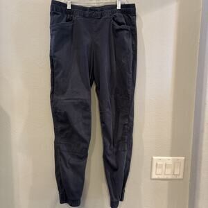 Women’s Black Diamond Notion Pants Size Small Elastic Waist And Hem Double Knee